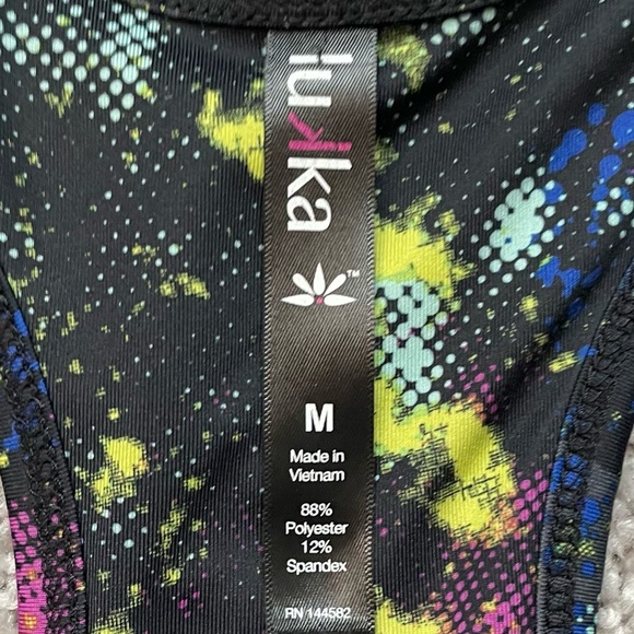 lukka Racerback Tank Top Size Medium Cosmic Tie Dye Paint Splatter Athletic Top - Picture 3 of 6